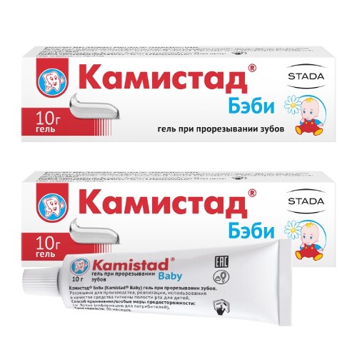 Набор при прорезывании зубов 1+1 Камистад Беби гель 10 г по специальной ...