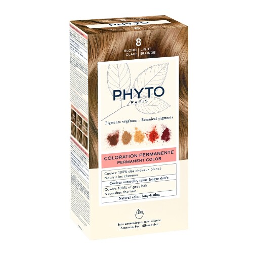 Купить Phyto крем-краска для волос в наборе тон 8/светлый блонд/ цена