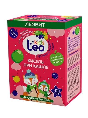 Leo kids кисель для детей при кашле 12 гр 5 шт. пакет