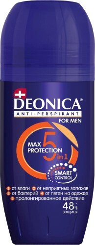 Купить Deonica for men антиперспирант 5 protection 50 мл/ролик цена