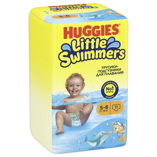 Купить Huggies Little Swimmers подгузники трусики для плавания 12-18кг 5-6 размер 11шт цена