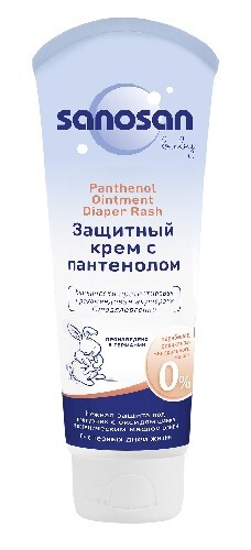 Купить Sanosan baby защитный крем с пантенолом 100 мл цена