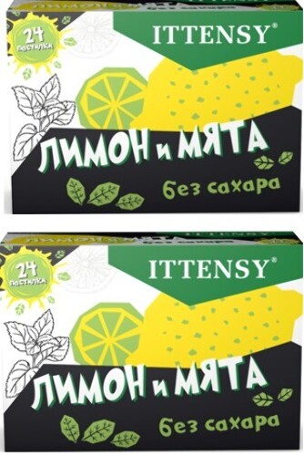 Набор Иттенси со вкусом лимона и мяты N24 пастилки без сахара из 2 уп со скидкой