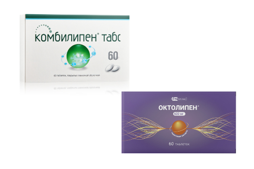 Набор Комбинированная терапия при полинейропатии: Октолипен №60 + Комбилипен табс №60 со скидкой