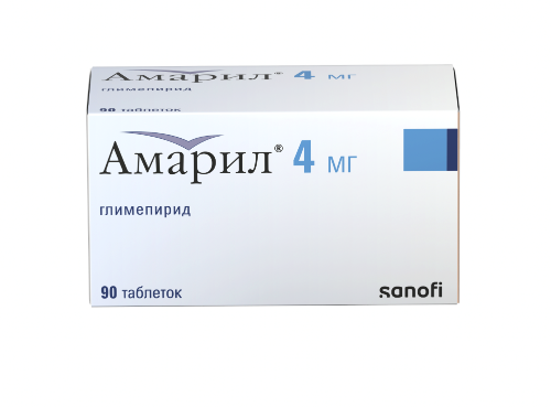 Купить Амарил 4 мг 90 шт. таблетки цена