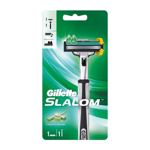 Купить Gillette slalom бритва со сменной кассетой цена