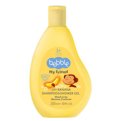 Bebble my friend шампунь и гель для душа 2 в 1 250 мл/с ароматом банана