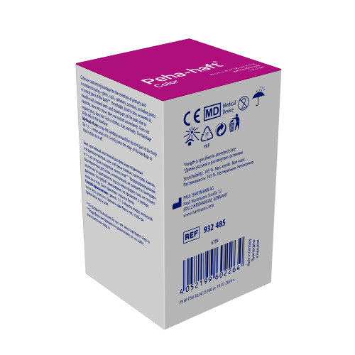 Бинт peha-haft color 8 смх4 м/белый когезивный эластичный фиксирующий