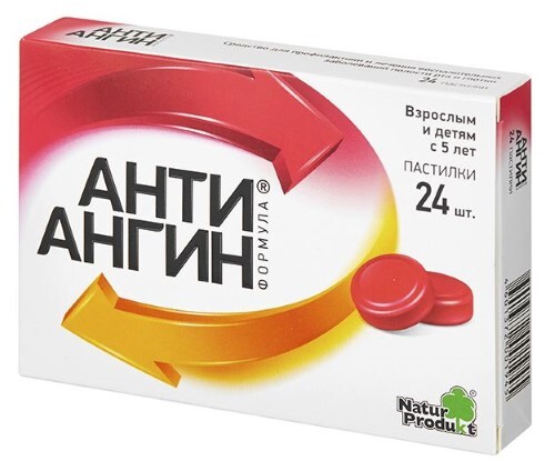 Купить Анти-ангин формула 24 шт. пастилки лекарственные цена
