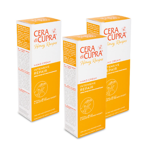 Набор 3=2: CERA DI CUPRA крем для рук с маточным молочком/экстрактом пенниворта д/сухой/поврежд кожи интенсивное восст 75мл