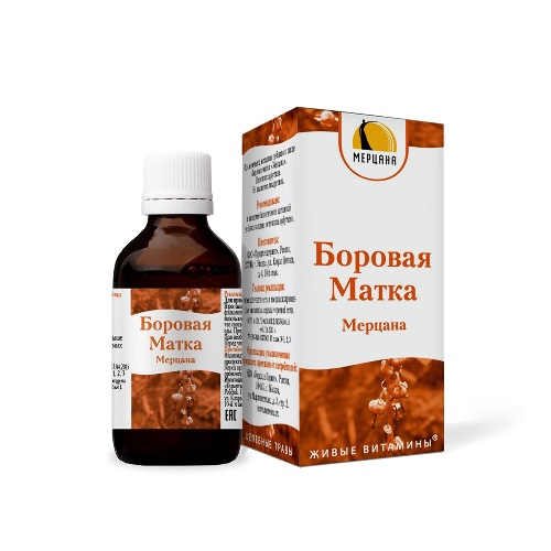 Купить Боровая матка мерцана 50 мл капли флакон-капельница цена