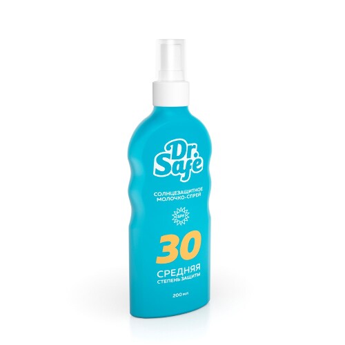 Dr safe молочко-спрей солнцезащитное spf30 200 мл