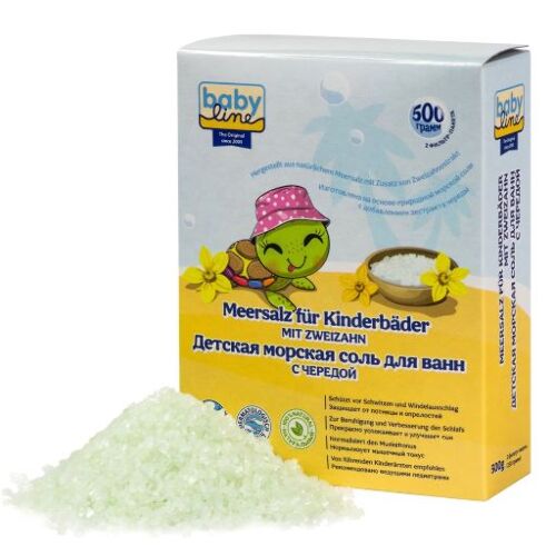 Babyline детская морская соль для ванн с чередой 500 гр