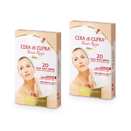 Набор 2=1 CERA DI CUPRA ПОЛОСКИ ВОСКОВЫЕ ДЛЯ ДЕПИЛЯЦИИ ЛИЦА N20