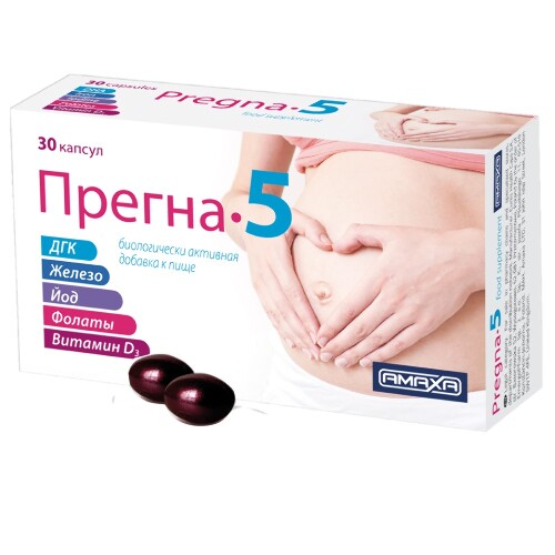 Прегна-5 30 шт. капсулы массой 833 мг