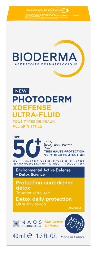 BIODERMA PHOTODERM XDEFENSE ФЛЮИД СОЛНЦЕЗАЩИТНЫЙ ДЛЯ ВСЕХ ТИПОВ КОЖИ SPF50+