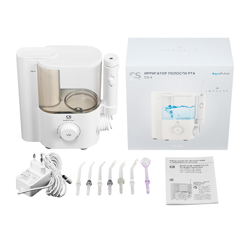 Ирригатор полости рта cs medica aquapulsar cs-4 impulse white