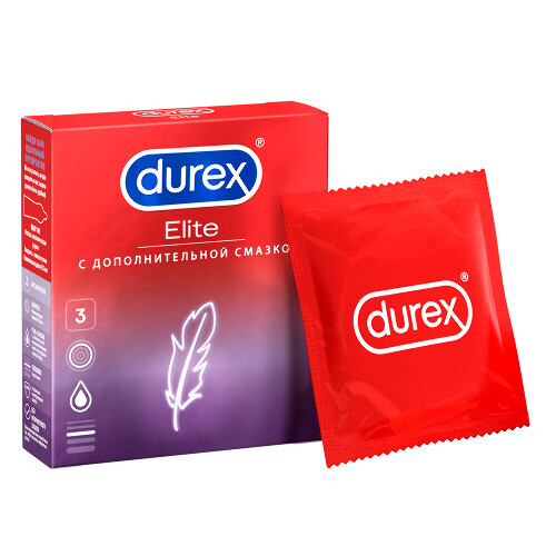 Презервативы Durex Elite сверхтонкие, с дополнительной смазкой
