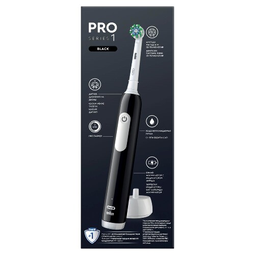 Oral-b зубная щетка pro series 1/тип 3791/с насадкой cross action электрическая/черная