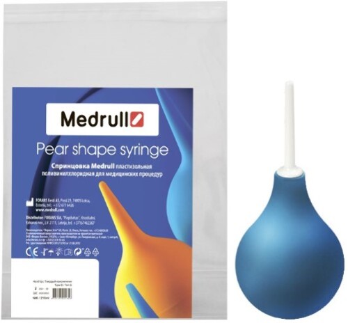 Купить Спринцовка medrull пластизольная поливинилхлоридная с твердым наконечником б-6 210 мл в индивидуальной упаковке цена