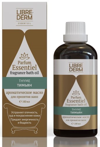 Купить Librederm parfum essentiel масло для принятия ванн ароматическое тимьян 100 мл цена