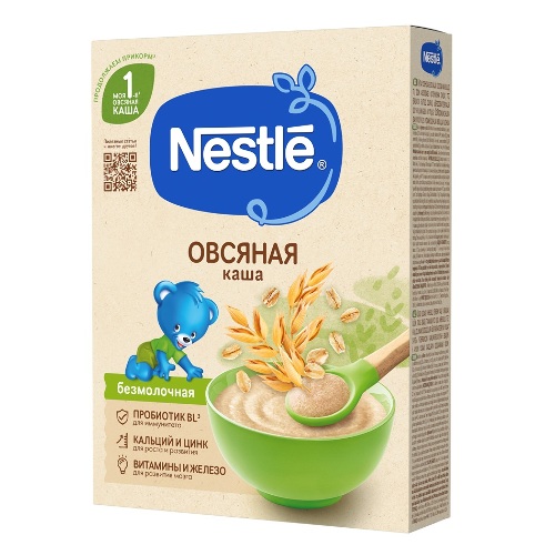 Nestle каша безмолочная овсяная с бифидобактериями 200 гр