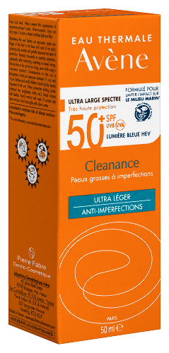 Avene cleanance флюид солнцезащитный для проблемной кожи spf50+ 50 мл