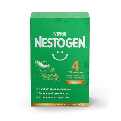 Nestogen 4 сухой напиток молочный детское молочко с пребиотиками и лактобактериями l reuteri 600 гр