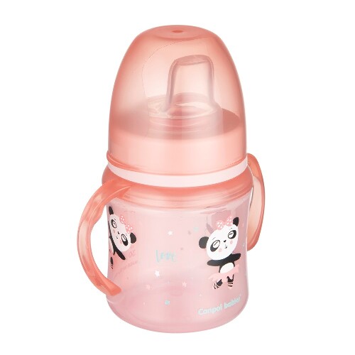 CANPOL BABIES ПОИЛЬНИК С СИЛИКОНОВЫМ НОСИКОМ 120МЛ 6+/РОЗОВЫЙ
