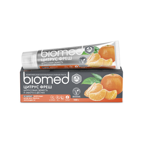 Biomed цитрус фреш зубная паста комплексная 100 гр