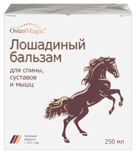 Купить Osteo magic лошадиный бальзам для тела и ног с экстрактом конского каштана 250 мл по цене 937 руб в Москве Osteo magic лошадиный бальзам для тела и ног с экстрактом конского каштана 250 мл