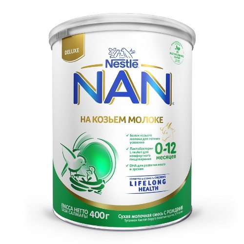 Nan goat milk смесь сухая на основе козьего молока для детей до 12 мес 400 гр
