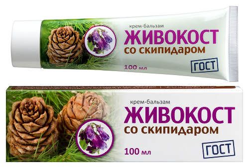 Живокост крем-бальзам для тела со скипидаром 100 мл