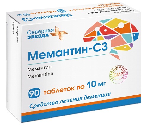 Мемантин-сз 90 шт. таблетки, покрытые пленочной оболочкой