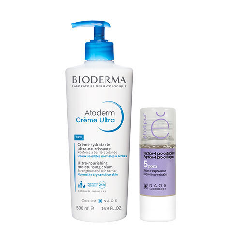 Набор Bioderma Atoderm Крем Ультра 500 мл + Etat Pur Сыворотка ПЕПТИД-4 ПРО-КОЛЛАГЕН 15 мл