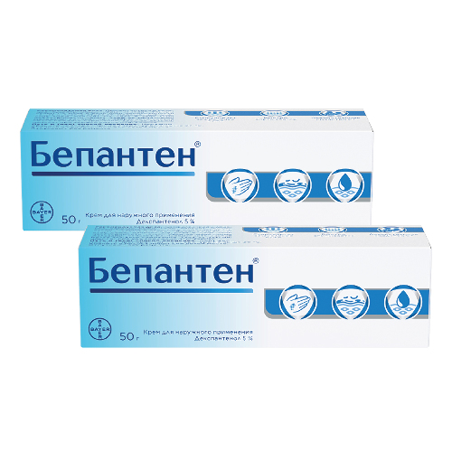 Набор со скидкой! при сухости кожи: 2 уп. БЕПАНТЕН крем 50г