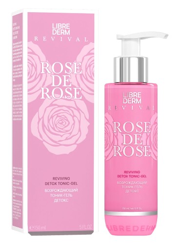 Librederm rose de rose тоник-гель возрождающий детокс 150 мл