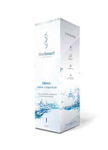 Shesmart пенка для умывания лица очищающая увлажняющая с ниацинамидом и фруктовыми энзимами с щеточкой 150 мл