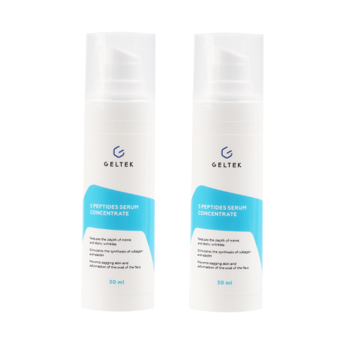 Набор из 2 средств Гельтек anti-age концентрат омолаживающий 5 peptides 30мл со скидкой
