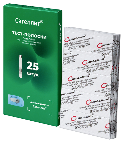 Тест-полоски Сателлит 25 шт.
