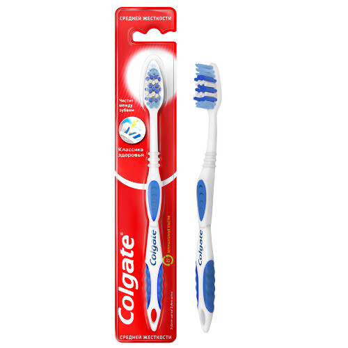 Colgate классика здоровья средней жесткости зубная щетка