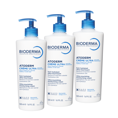 Набор из 3уп BIODERMA Atoderm Крем Ультра 500мл со скидкой