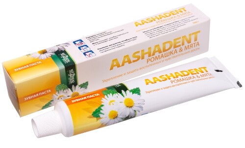 Зубная паста ромашка и мята aashadent 100 гр