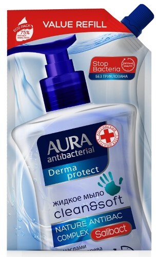 Antibacterial derma protect жидкое антибактериальное крем-мыло protect+ 500 мл