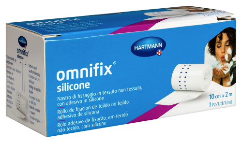 Пластырь omnifix silicone фиксирующий 10 смx2 м из нетканного материала в рулоне