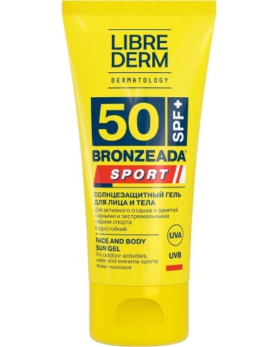 Купить Librederm bronzeada гель солнцезащитный для лица и тела sport spf 50 50 мл цена