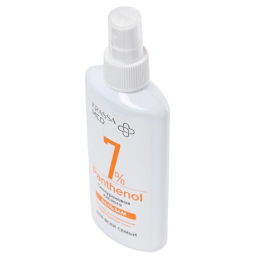 Krassa med panthenol 7% бальзам для всей семьи с гиалуроновой кислотой 150 мл/спрей