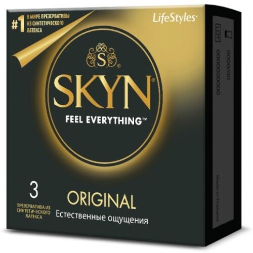 Купить Презервативы мужские из синтетического латекса life styles skyn original гладкие 3 шт. цена