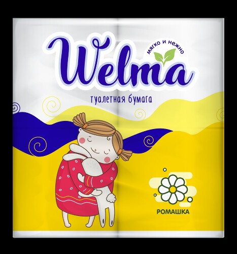 Купить Welma бумага туалетная двухслойная с ароматом ромашки 4 шт. цена