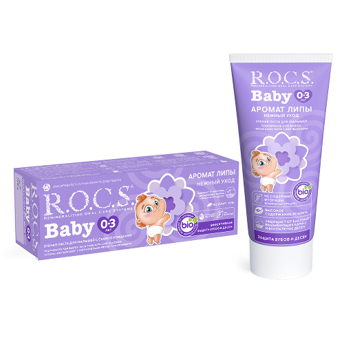 Rocs baby зубная паста аромат липы 45 гр